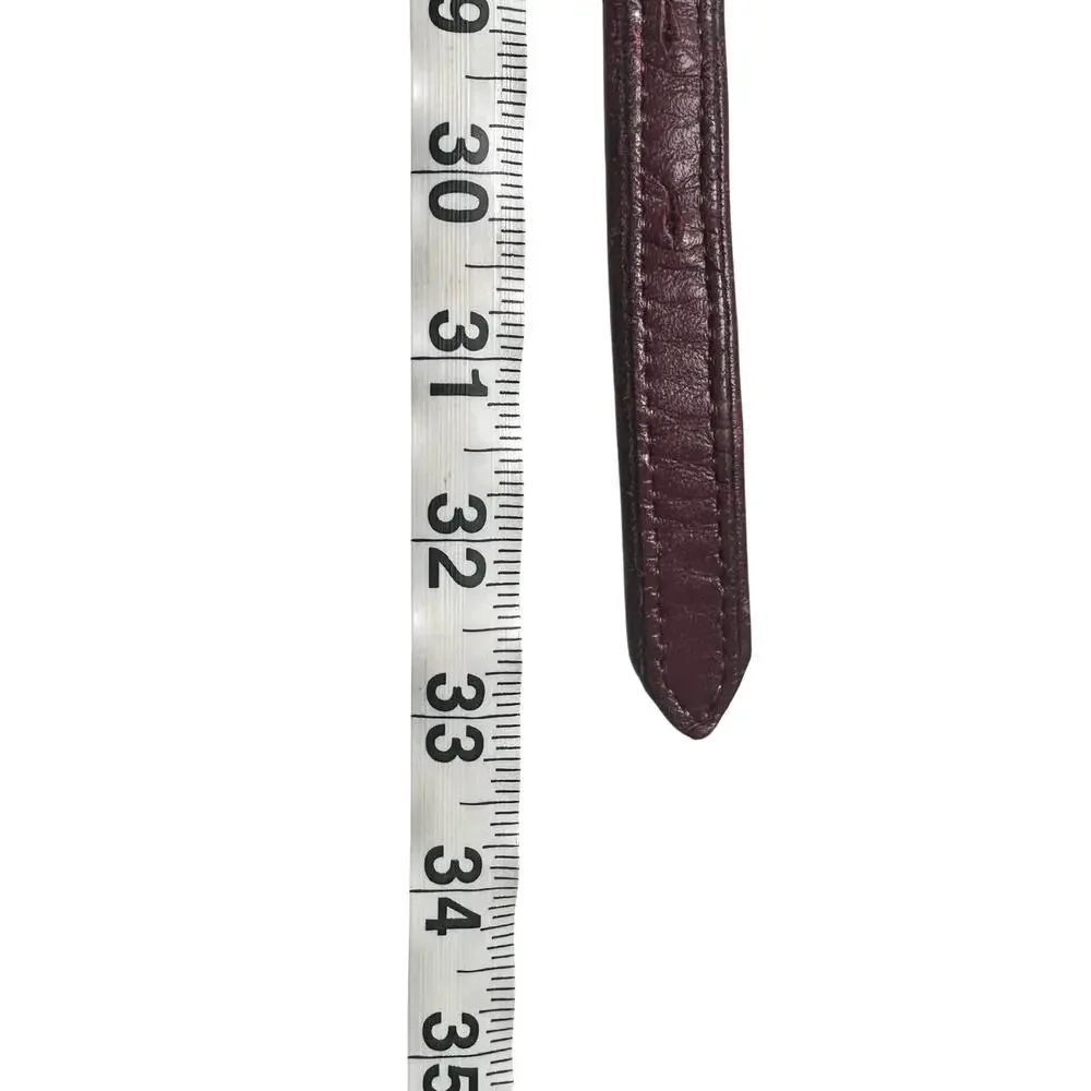 Dun Dee | Women | Cherry Full Grain Leather Western Metallic Braided Belt | 28